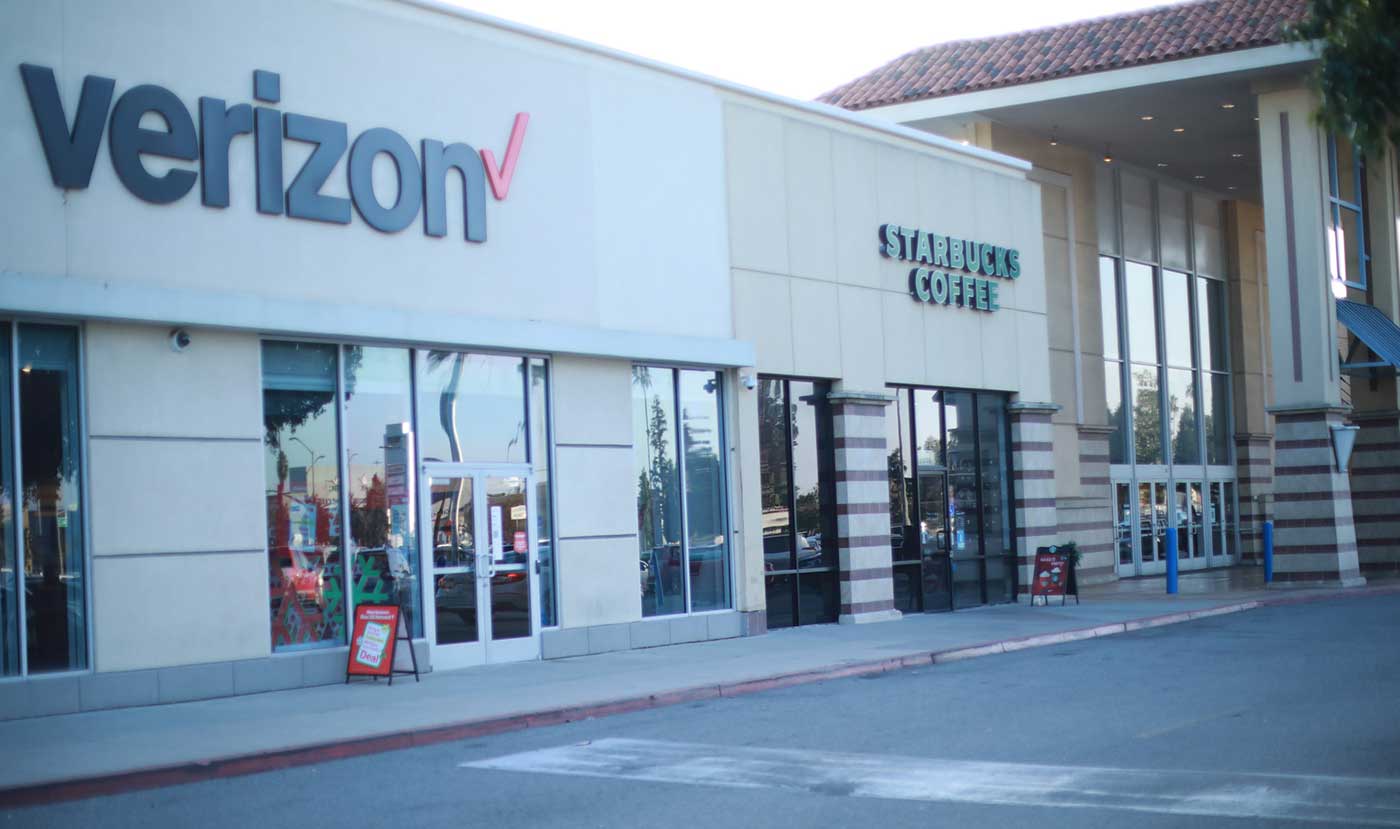 Phone store and coffee shop in Bakersfield.